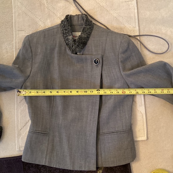 93 Karen  Nicole New York Vintage fur trimmed jacket sz 6 p2p 16 - Picture 10 of 11